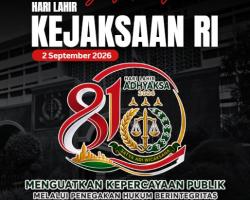 Selamat Hari Lahir Kejaksaan Republik Indonesia,  2 September 2026
