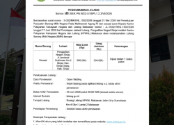 Pengumuman Lelang BMN (Barang Milik Negara)