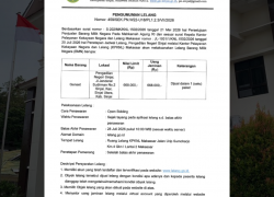 Pengumuman Lelang BMN (Barang Milik Negara) 22 Juli 2026